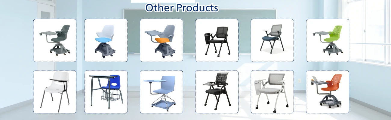 Various modern conference chairs, training chairs, and tablet chairs with wheels for classrooms and meeting spaces Various modern conference chairs, training chairs, and tablet chairs with wheels for classrooms and meeting spaces